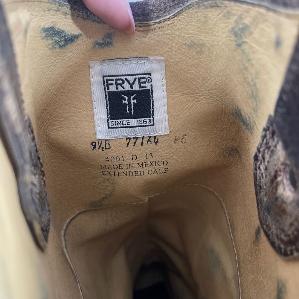 Frye Distressed Brown Ankle Boots - Picture 11 of 16